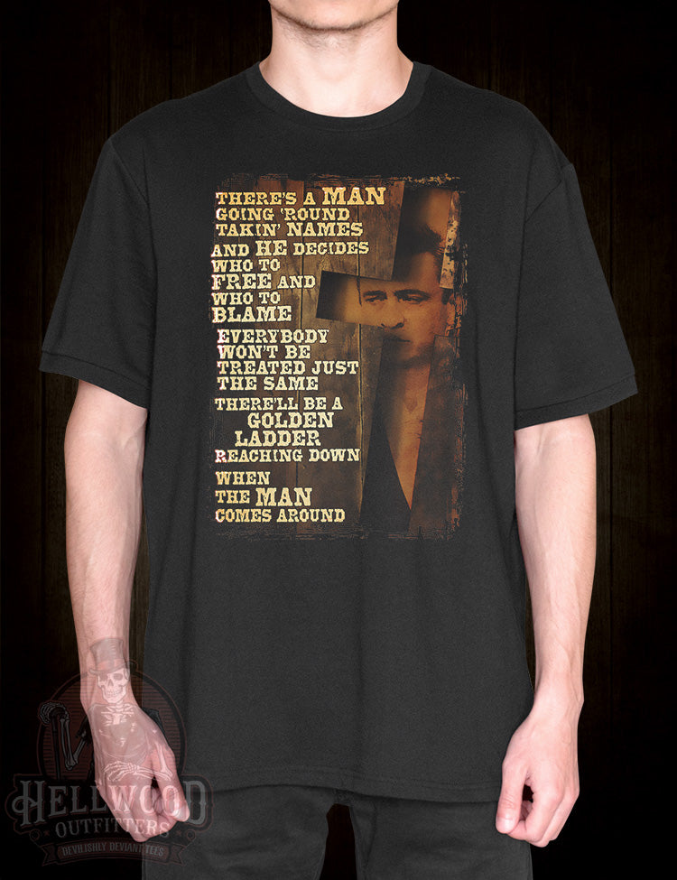 The Man Comes Around lyric homage t-shirt