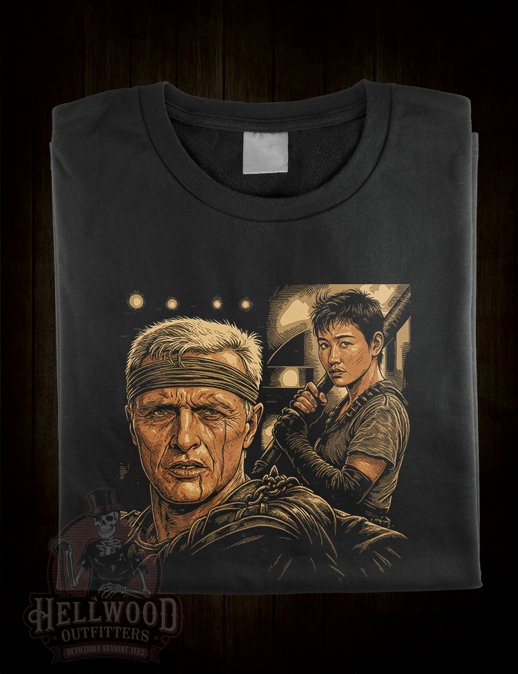 Cult sci-fi movie t-shirt featuring Jugger warriors