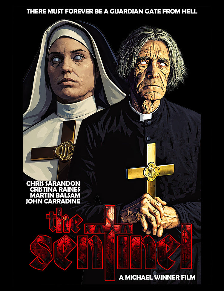 1970s cult horror The Sentinel film t-shirt