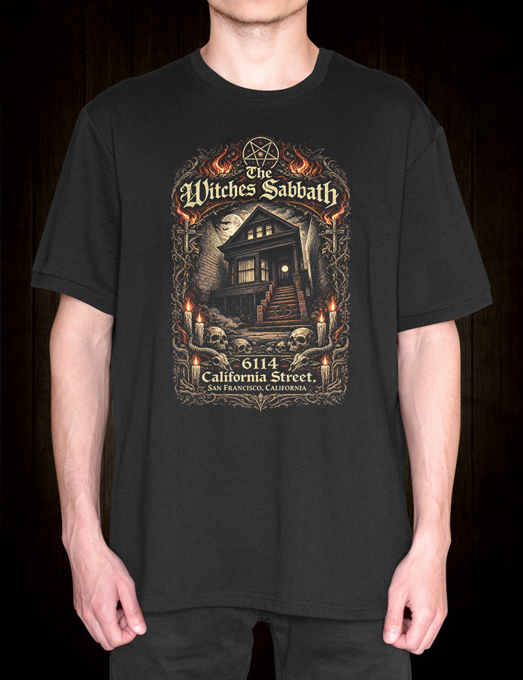 Vintage occult apparel inspired by LaVey’s Black House in California