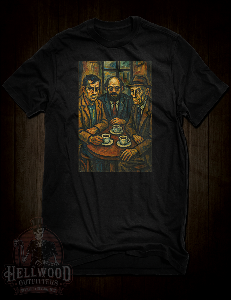 Three Beats T-Shirt featuring Jack Kerouac, Allen Ginsberg and William S. Burroughs