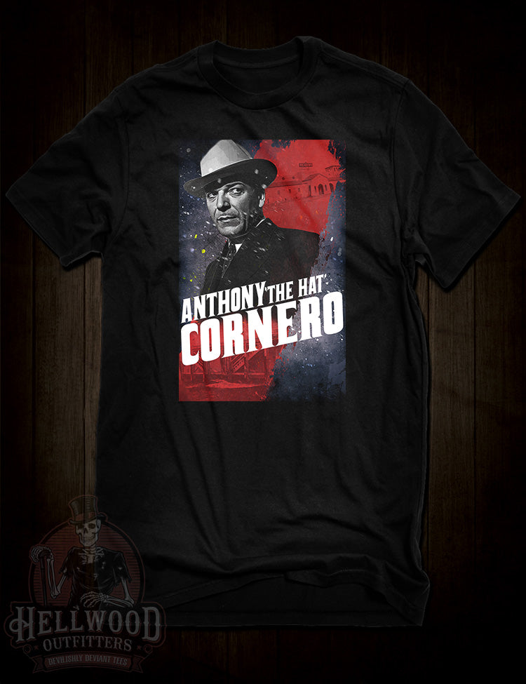 Anthony "The Hat" Cornero mobster tribute t-shirt