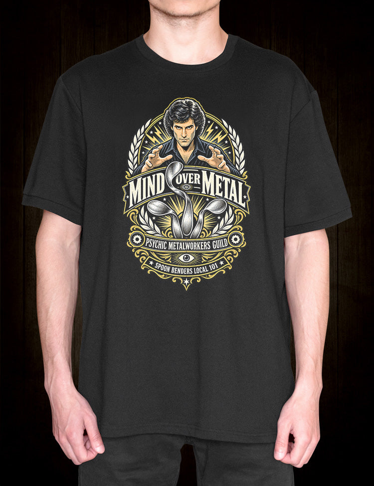 Retro psychic T-shirt inspired by Uri Geller television appearances
