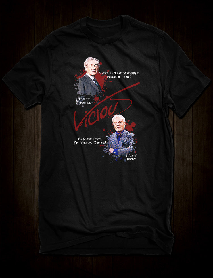 Iconic Sitcom Apparel - Vicious T-Shirt with Freddie and Stuart