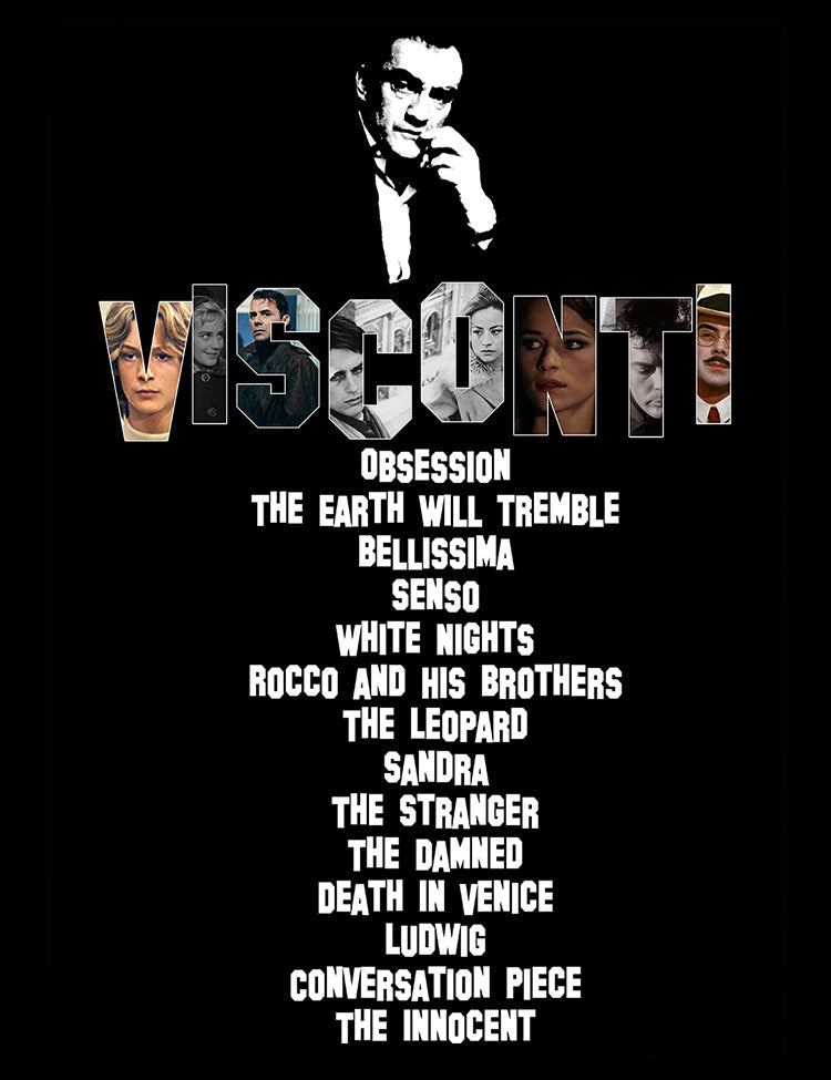 classic Italian filmmaker Luchino Visconti design t-shirt