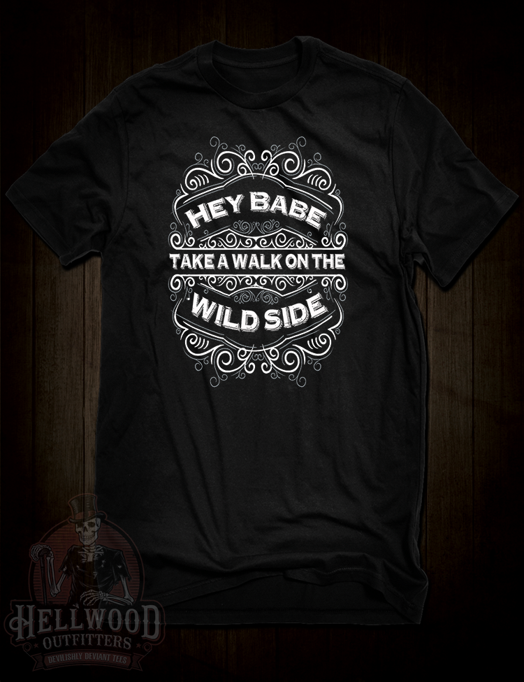 Lou Reed Walk on the Wild Side lyric t-shirt