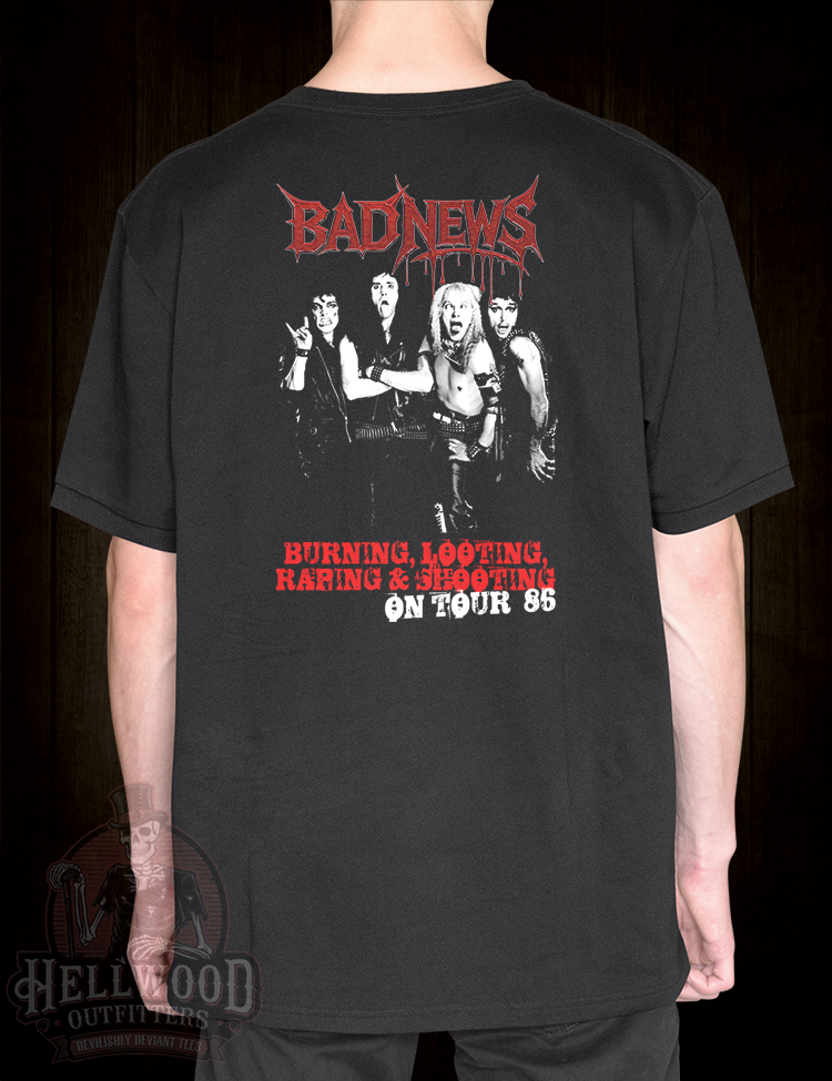 Funny heavy metal spoof band graphic tee
