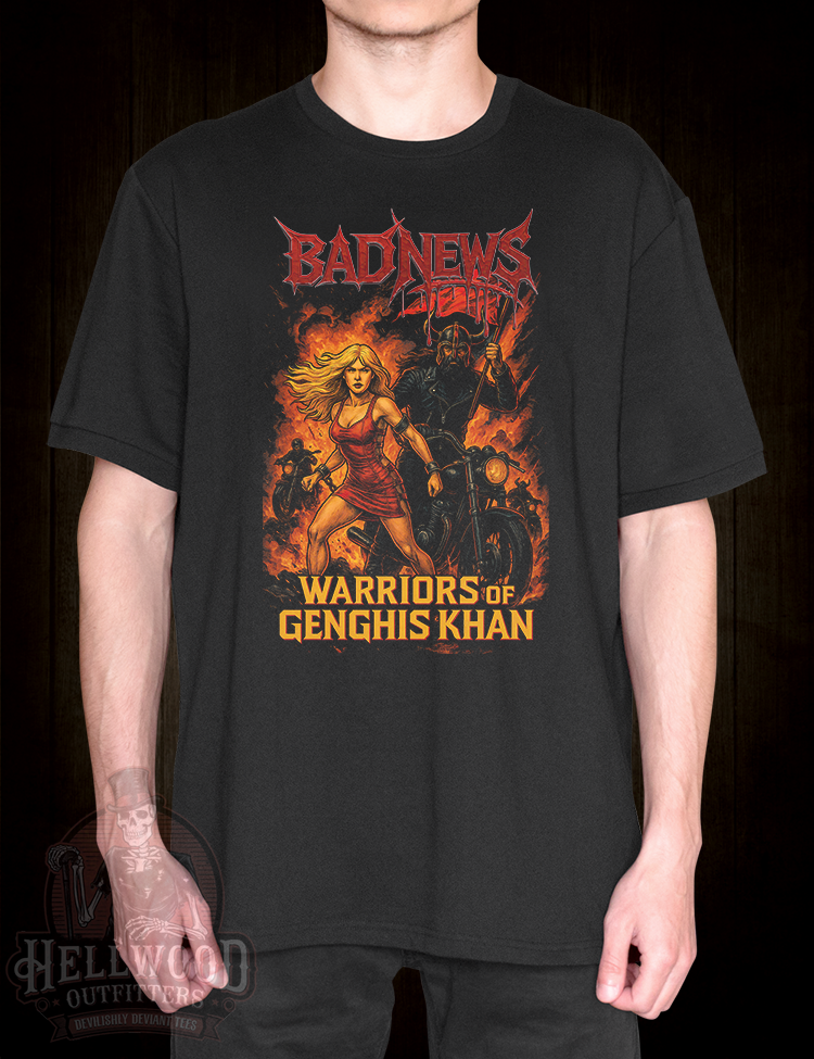 Bad News band t-shirt with cult comedy vibes