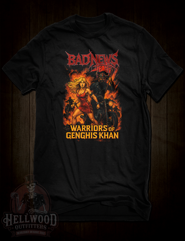 Bad News Warriors of Genghis Khan t-shirt design