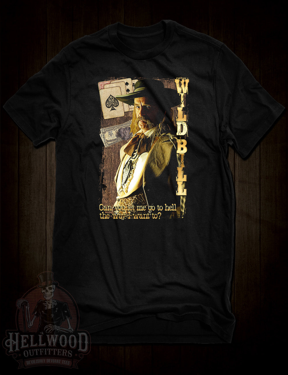 Deadwood Wild Bill Hickok TV character t-shirt