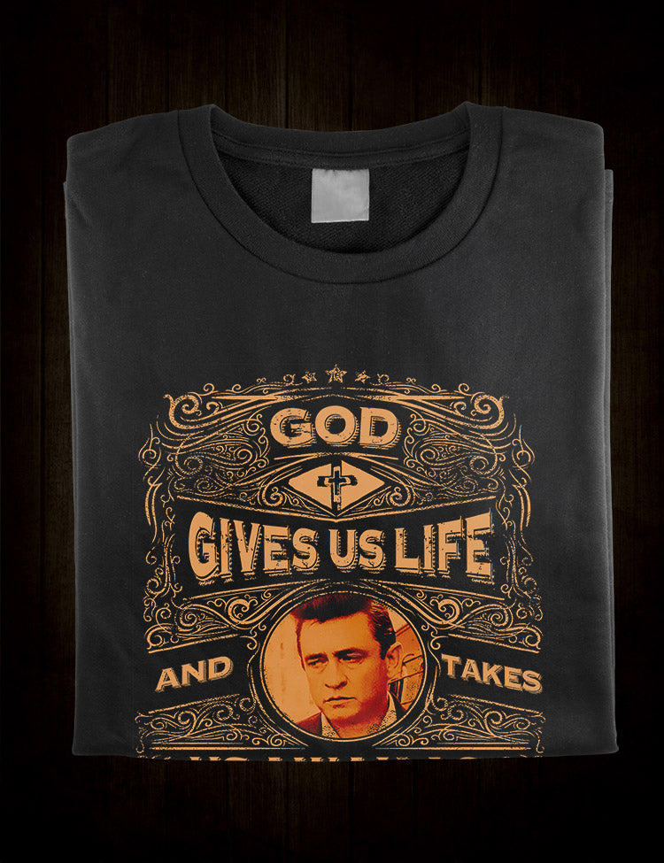 Johnny Cash God Gives Us Life T-Shirt - Hellwood Outfitters
