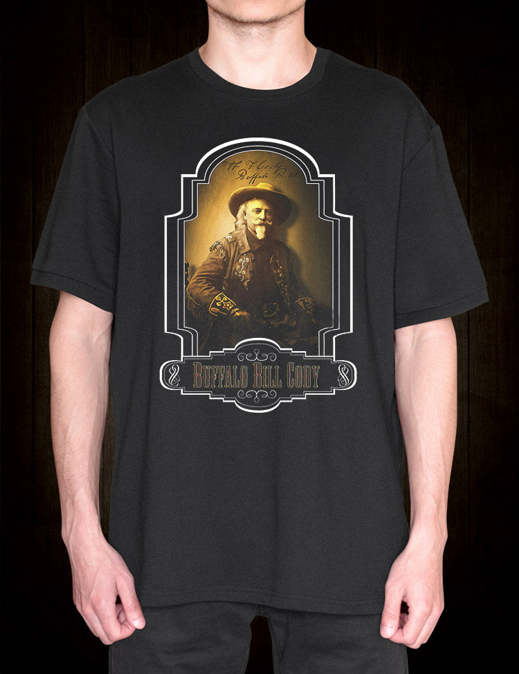 Buffalo Bill Cody T-shirt worn by model