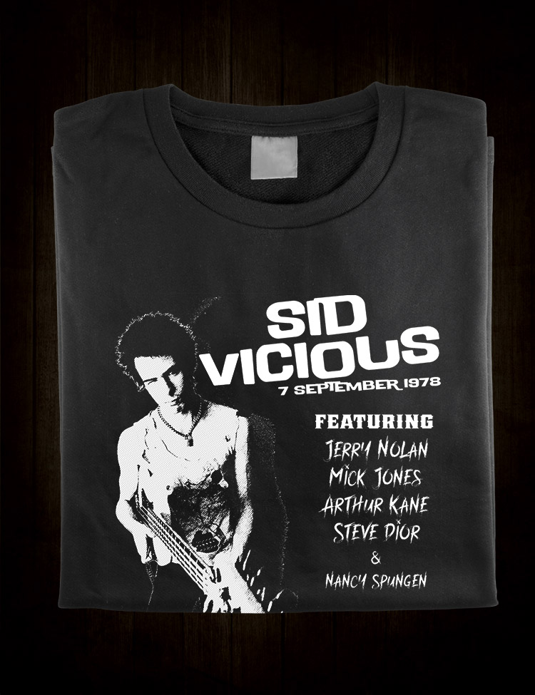 Sid Vicious Live At Max's T-Shirt - Hellwood Outfitters