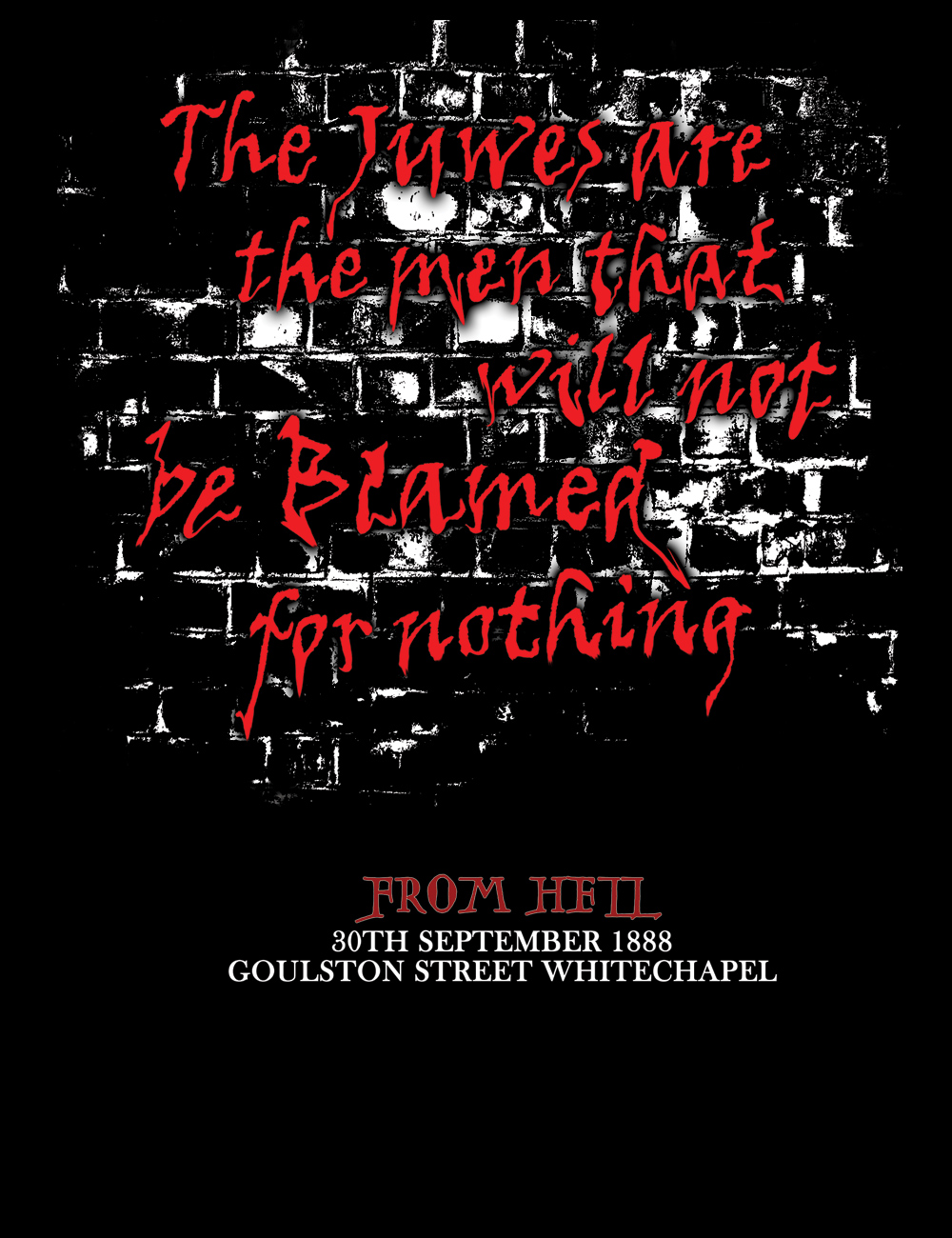 Jack The Ripper Goulston Street Graffito T-Shirt - Hellwood Outfitters