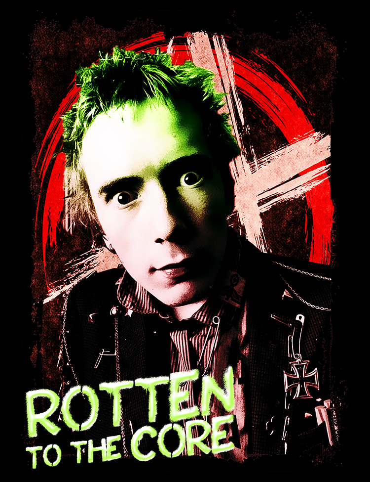 Rotten To The Core John Lydon T-Shirt - Hellwood Outfitters