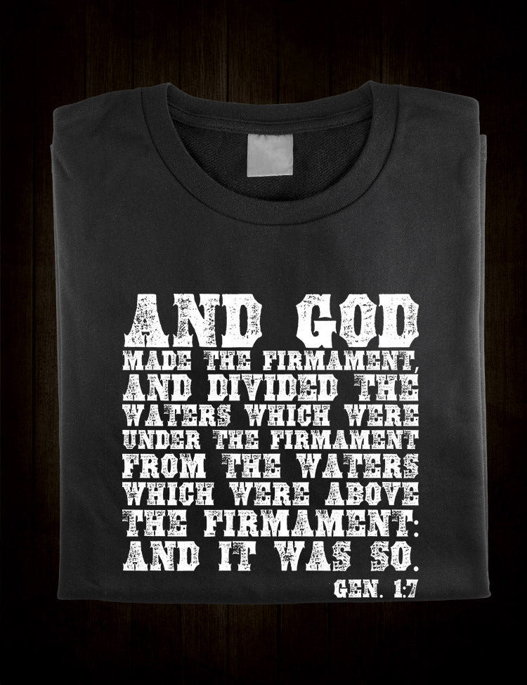 Genesis 1:7 Flat Earth T-Shirt - Hellwood Outfitters
