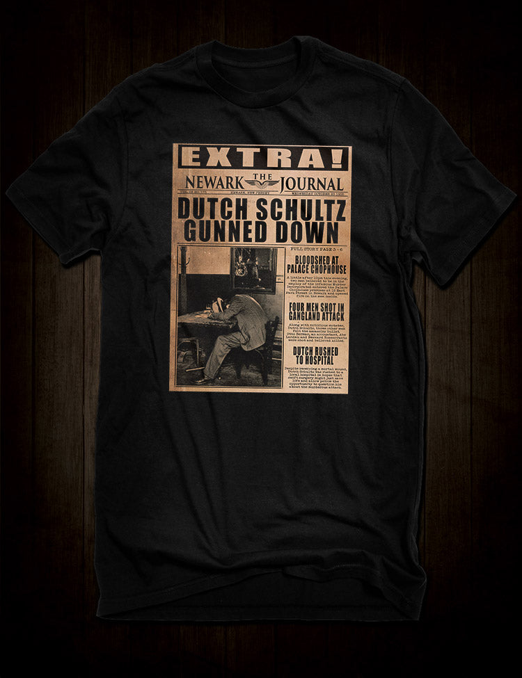 Dutch Schultz Newspaper T-Shirt - Hellwood Outfitters