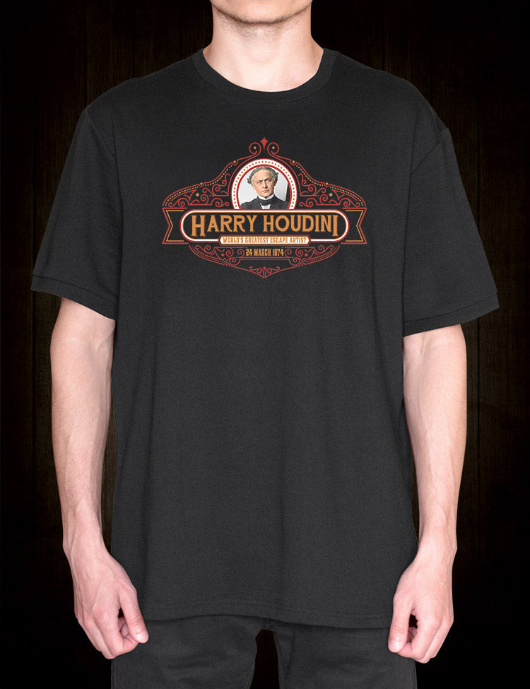 Worlds Greatest Escape Artist Harry Houdini T-Shirt - Hellwood Outfitters