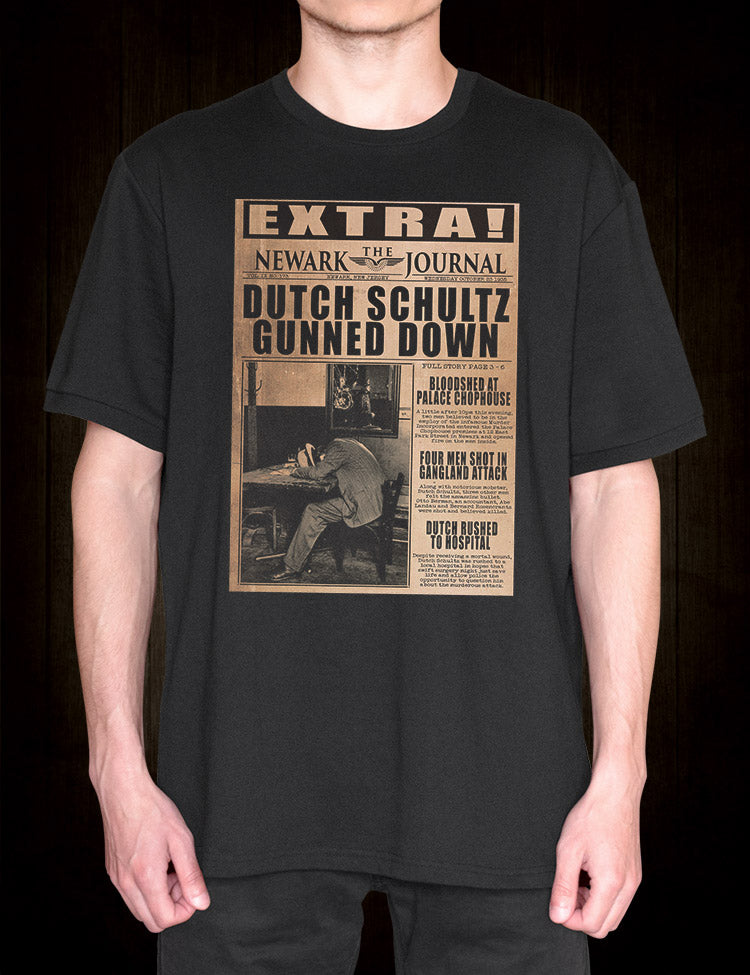 Dutch Schultz Newspaper T-Shirt - Hellwood Outfitters