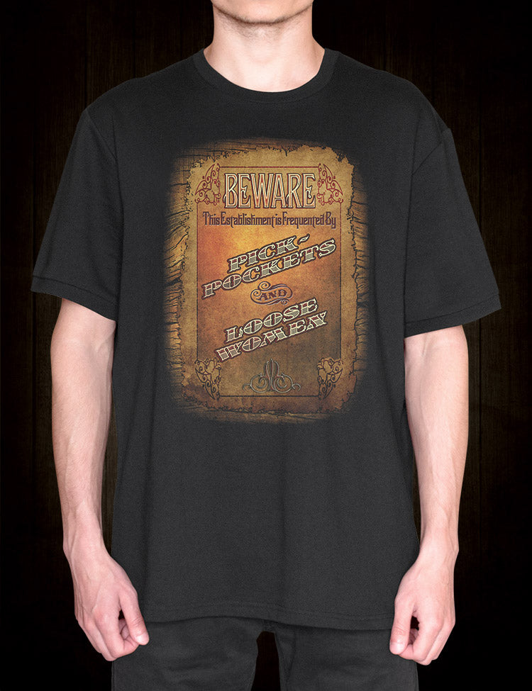 Vintage Beware Sign T-Shirt