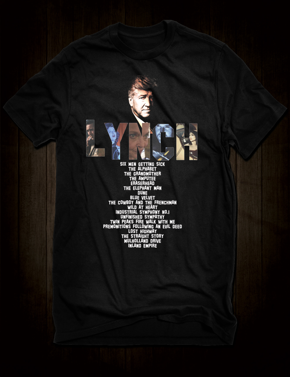 David Lynch Filmography T-Shirt - Hellwood Outfitters
