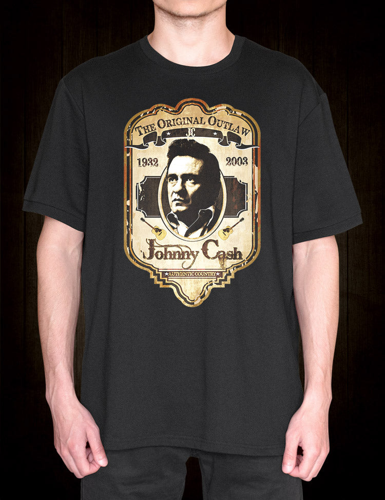 Outlaw Johnny Cash T-Shirt - Hellwood Outfitters