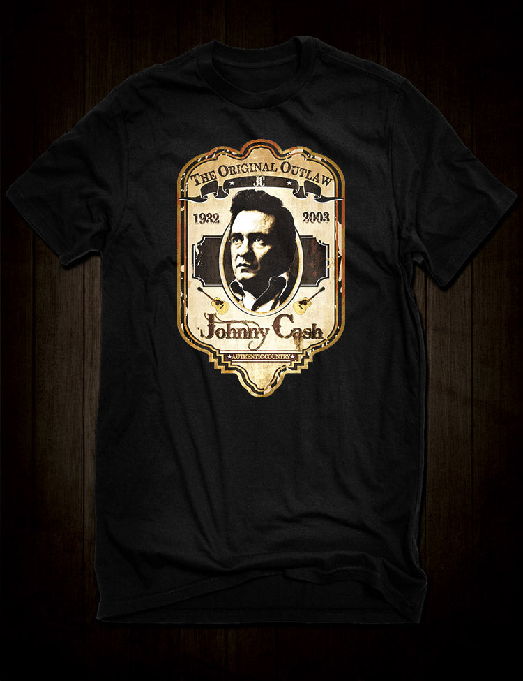 Outlaw Johnny Cash T-Shirt - Hellwood Outfitters