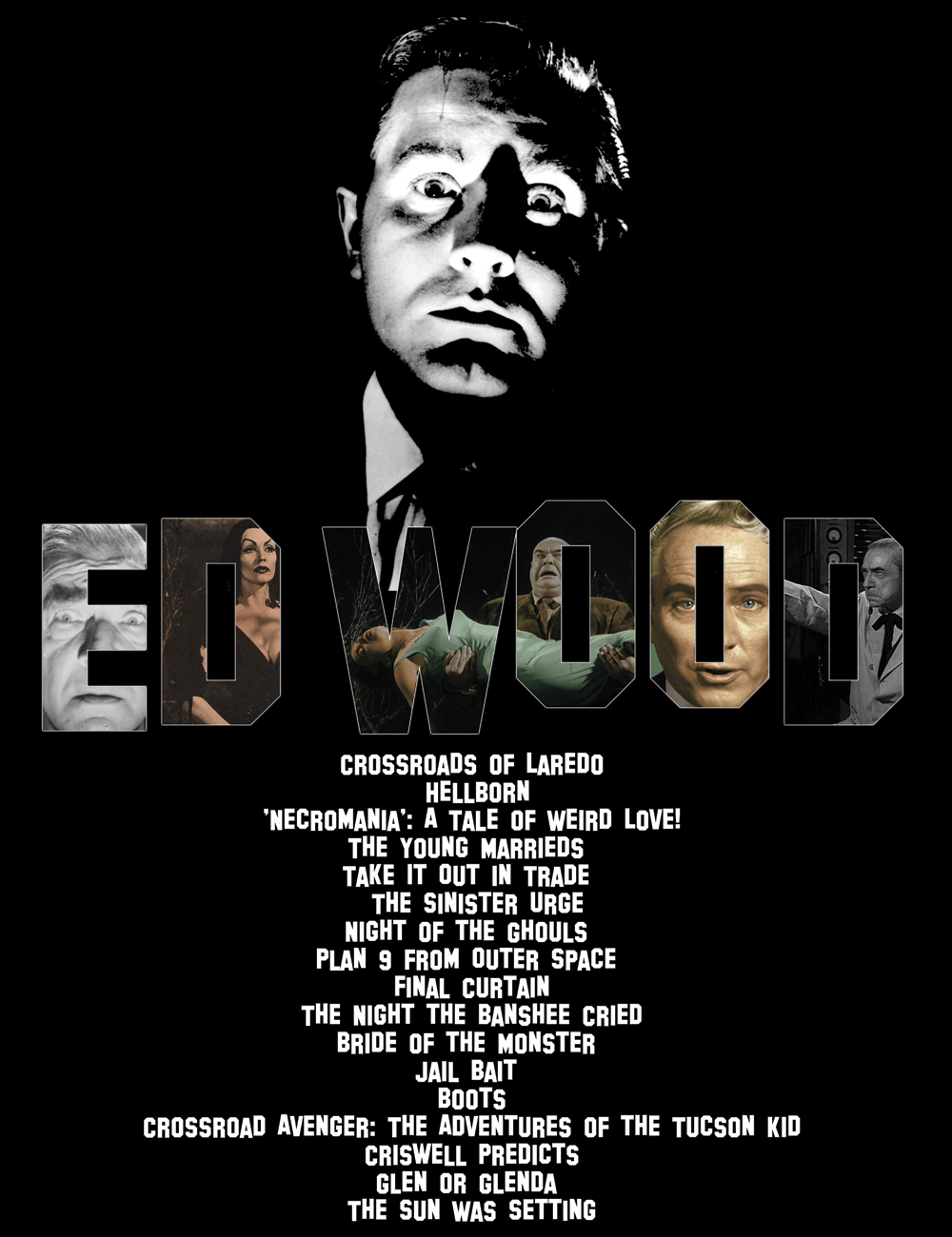 Ed Wood Filmography T-Shirt - Hellwood Outfitters