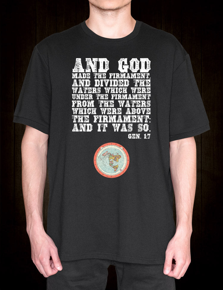 Genesis 1:7 Flat Earth T-Shirt - Hellwood Outfitters