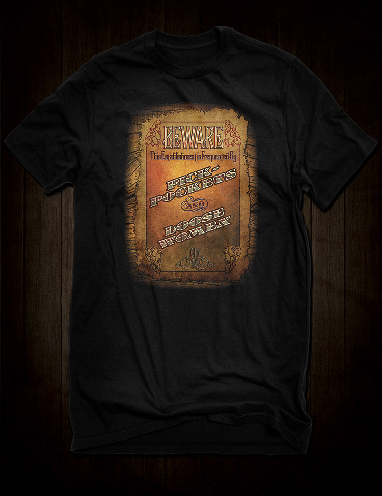 Vintage Beware Sign T-Shirt