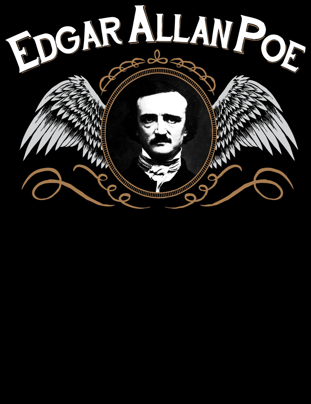 Edgar Allan Poe Portrait T-Shirt - Hellwood Outfitters