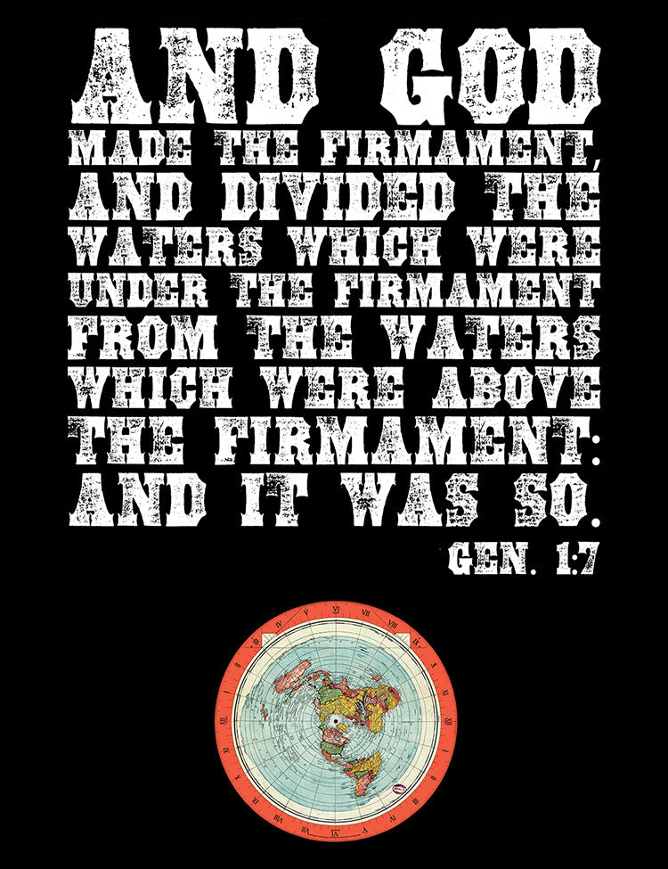 Genesis 1:7 Flat Earth T-Shirt - Hellwood Outfitters