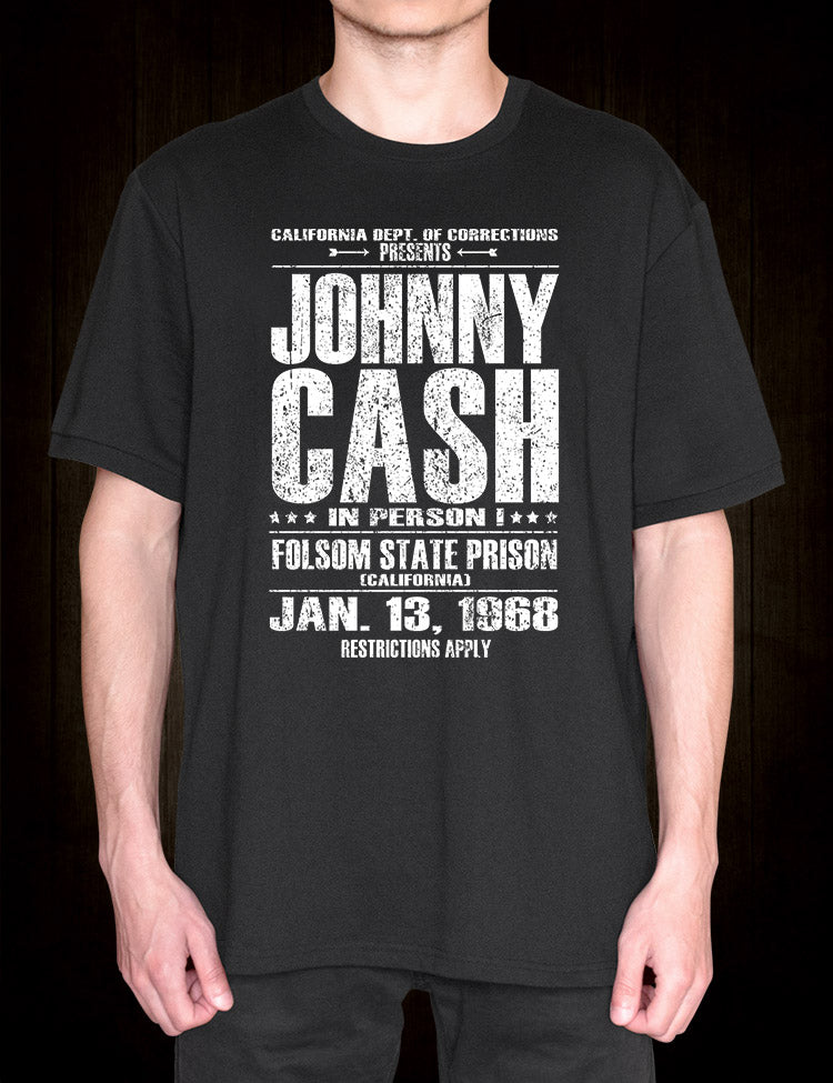 Johnny Cash Live At Folsom Prison T-Shirt - Hellwood Outfitters