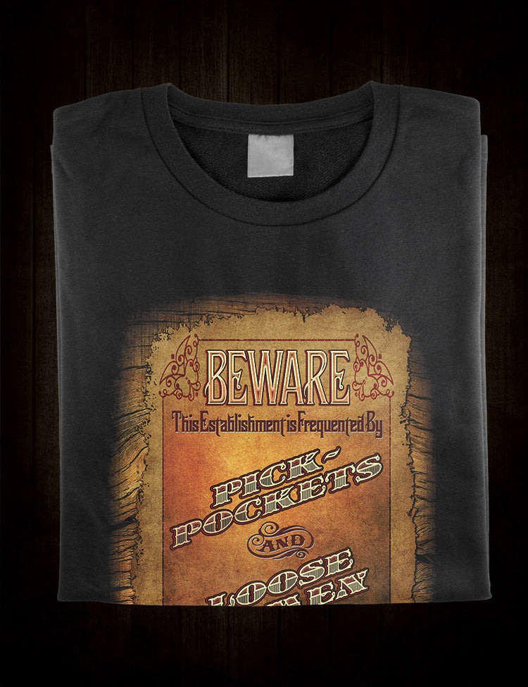Vintage Beware Sign T-Shirt