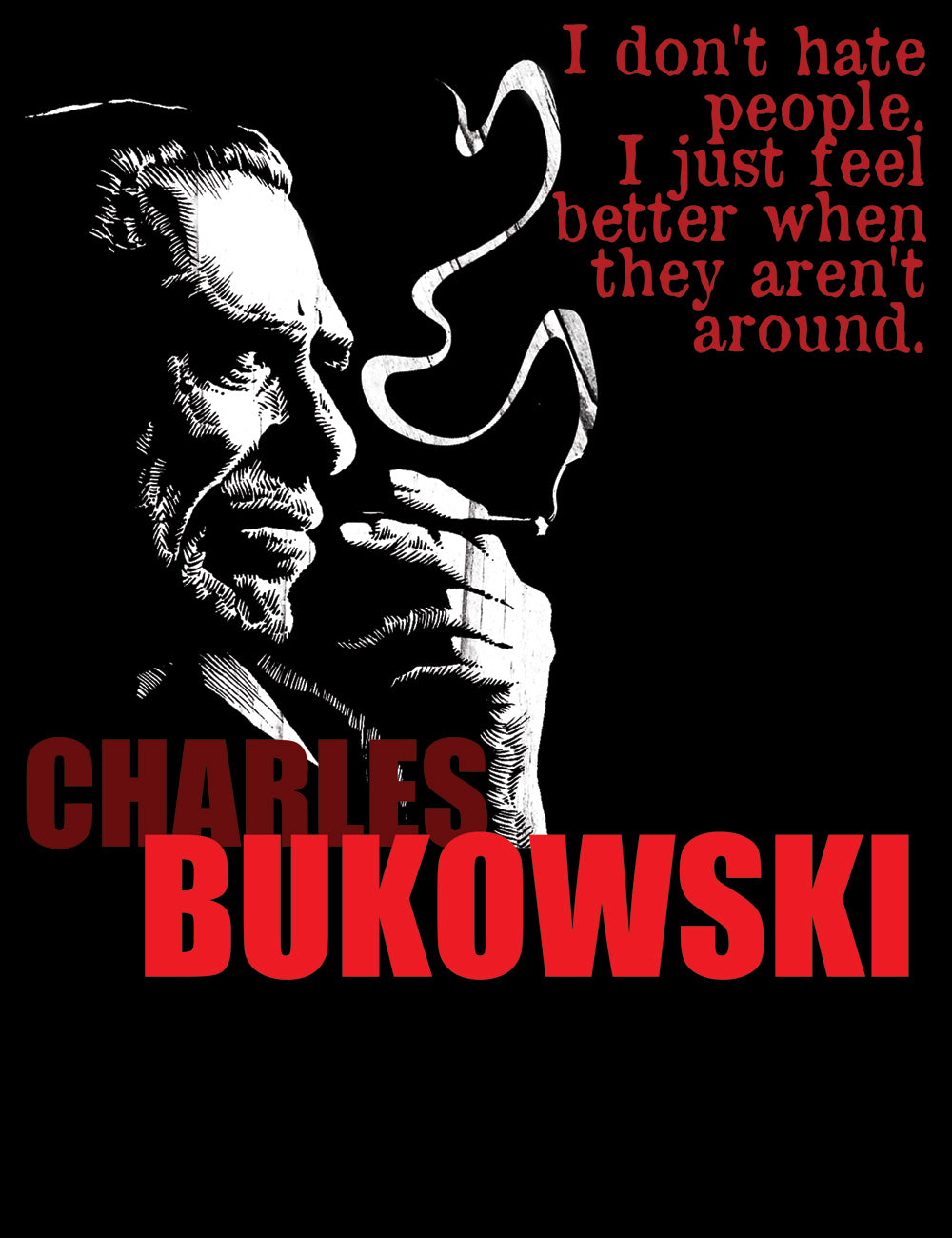 Classic Literature T-Shirt Charles Bukowski
