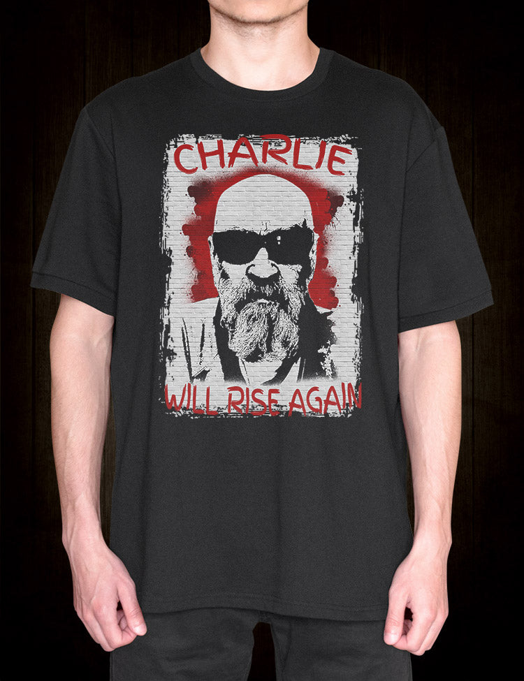 Manson Family Charlie Will Rise Again graphic tee