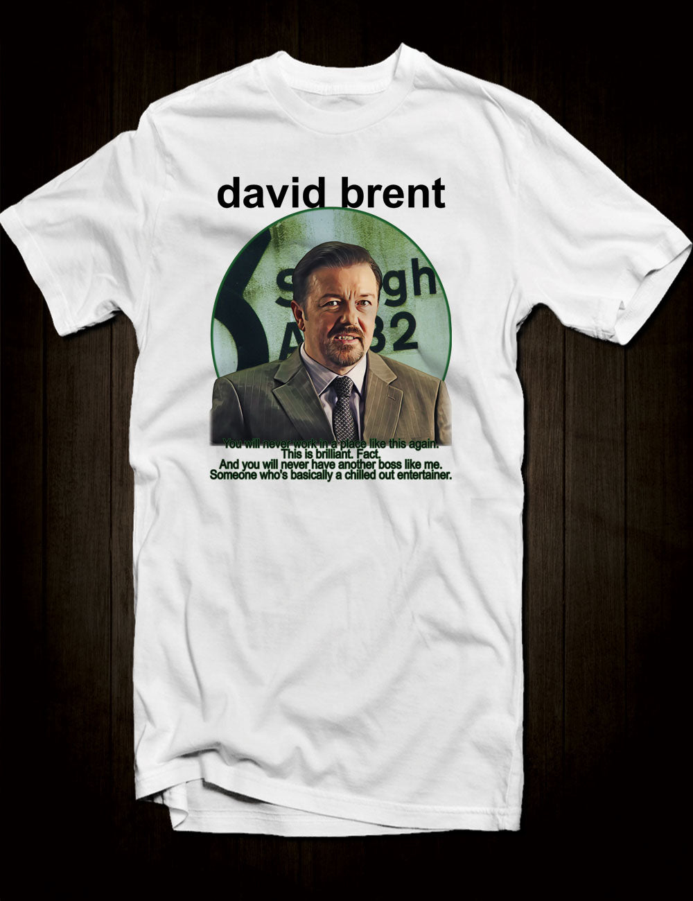White Ricky Gervais David Brent T-Shirt