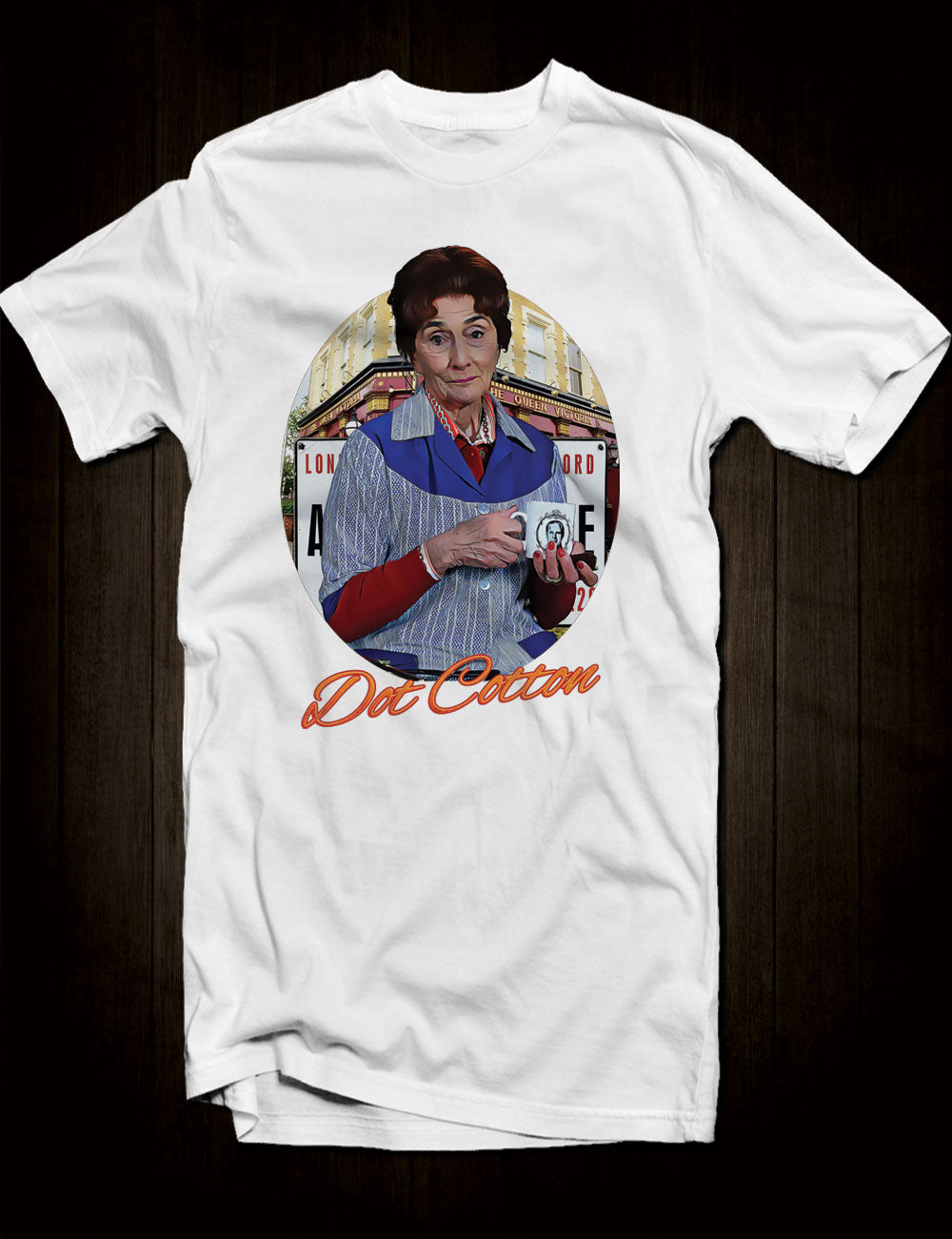 White Dot Cotton T-Shirt Eastenders