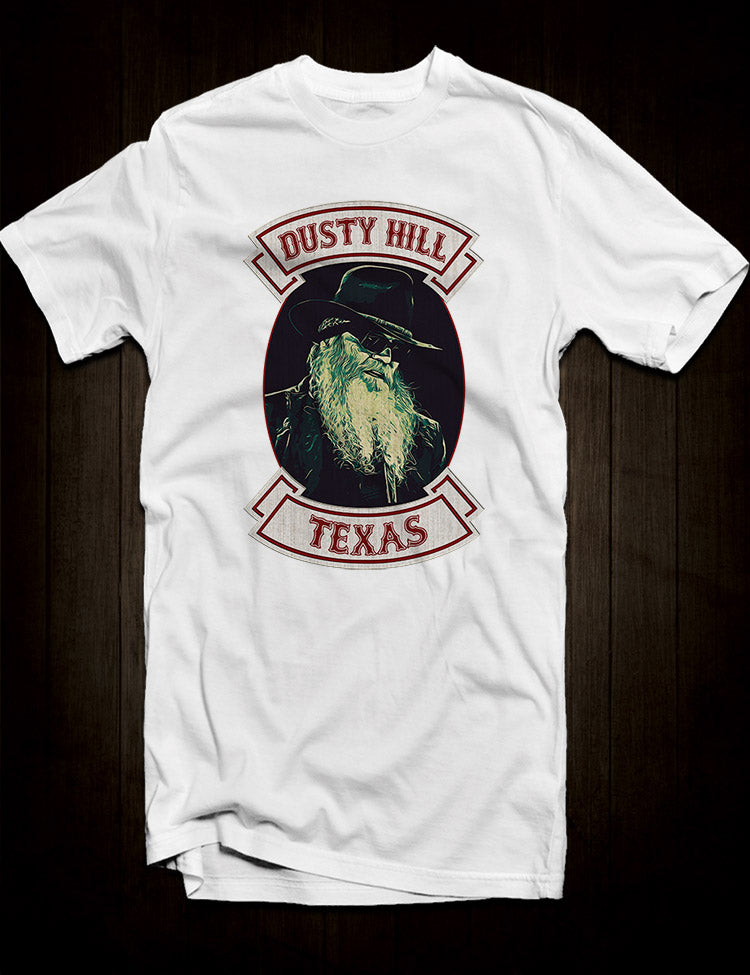 White Dusty Hill ZZ Top Biker T-Shirt