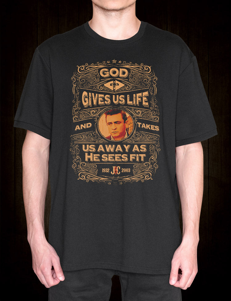 Johnny Cash God Gives Us Life T-Shirt - Hellwood Outfitters