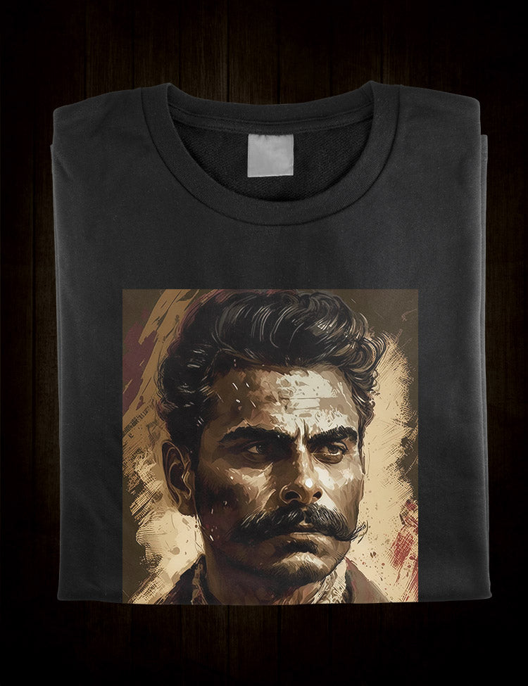 T-shirt celebrating the life and legacy of Mexican hero Emiliano Zapata