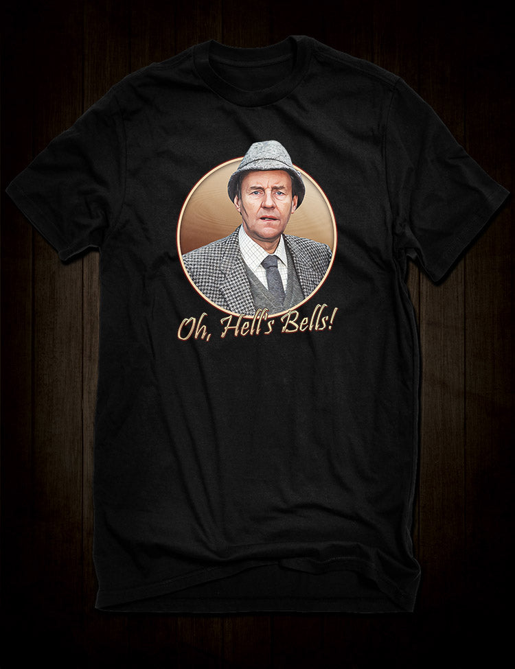Ever Decreasing Circles t-shirt featuring Martin Bryce and his catchphrase "Oh, Hells Bells"