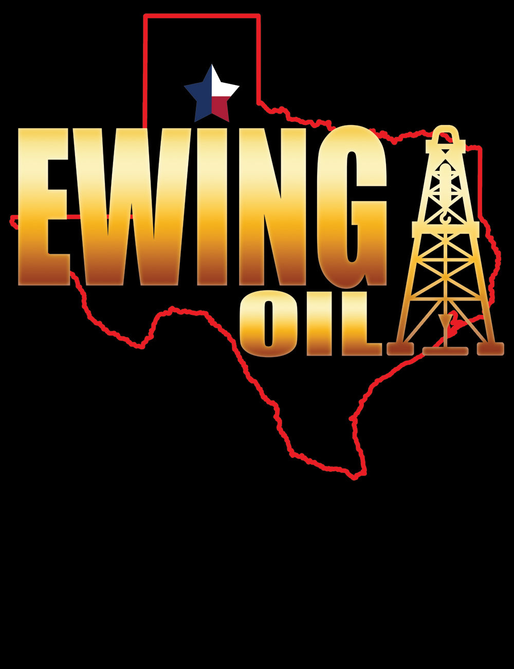  DALLAS  Ewing Oil Company Classic 80's TV T-Shirt