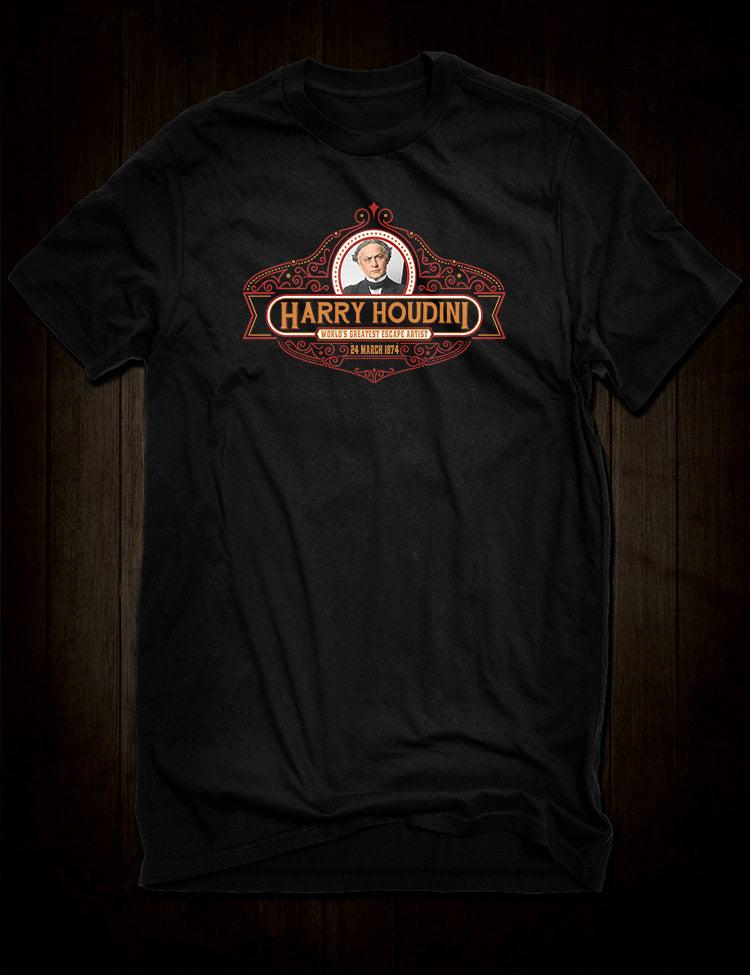 Worlds Greatest Escape Artist Harry Houdini T-Shirt - Hellwood Outfitters