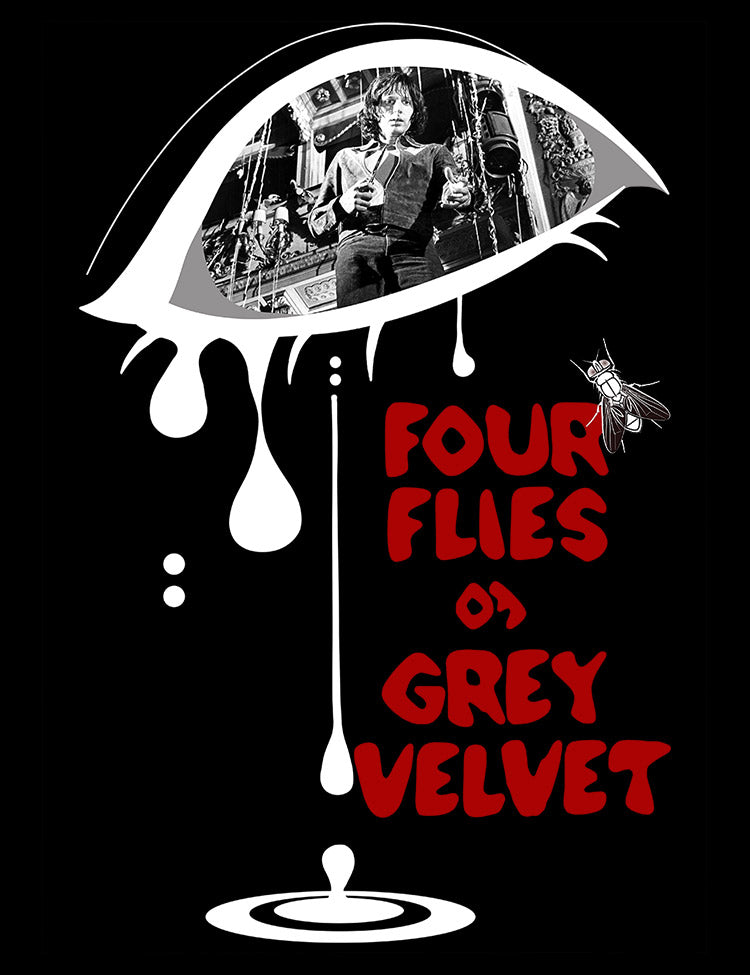 Dario Argento Film T-Shirt Four Flies On Grey Velvet