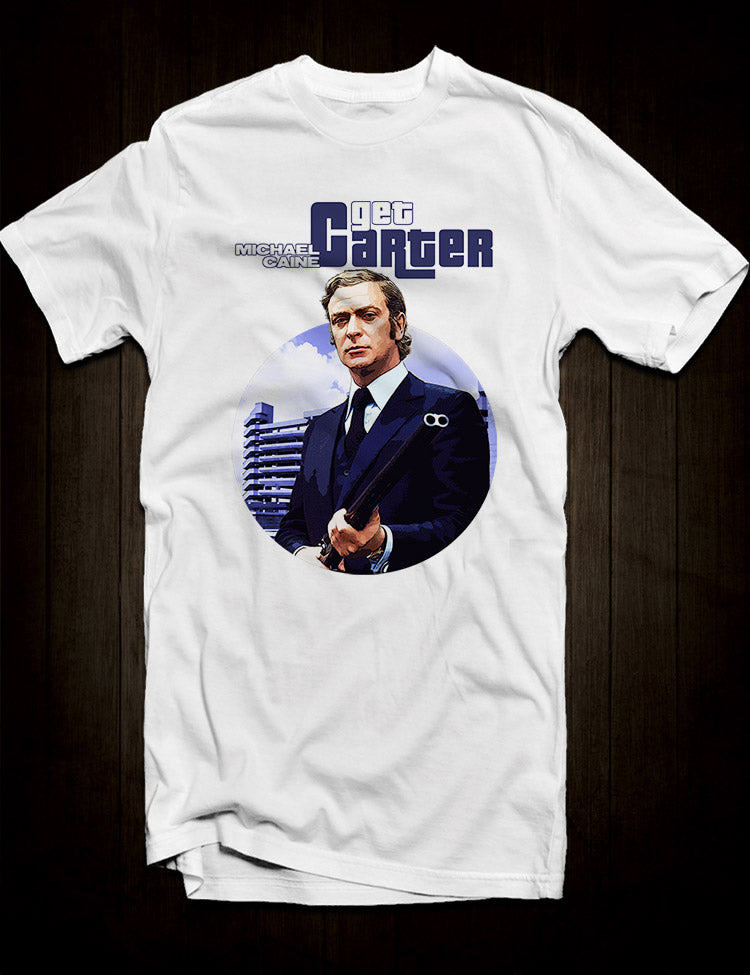 White Michael Caine Get Carter T-Shirt