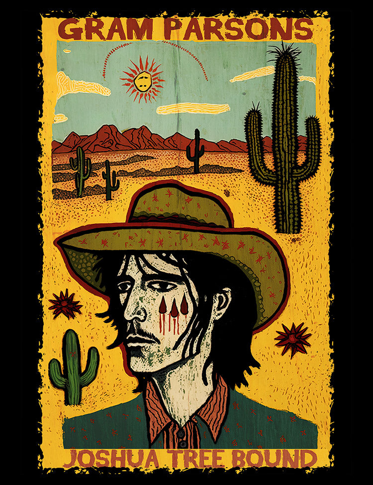 Gram Parsons Joshua Tree Bound TShirt Hellwood Outfitters