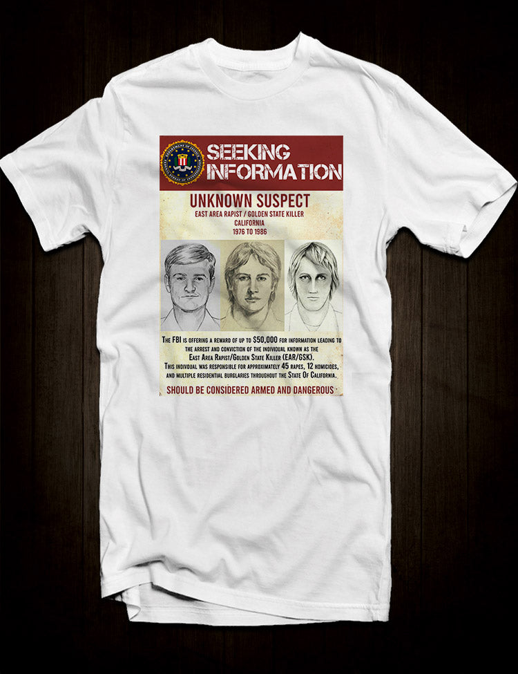 White Golden State Killer T-Shirt