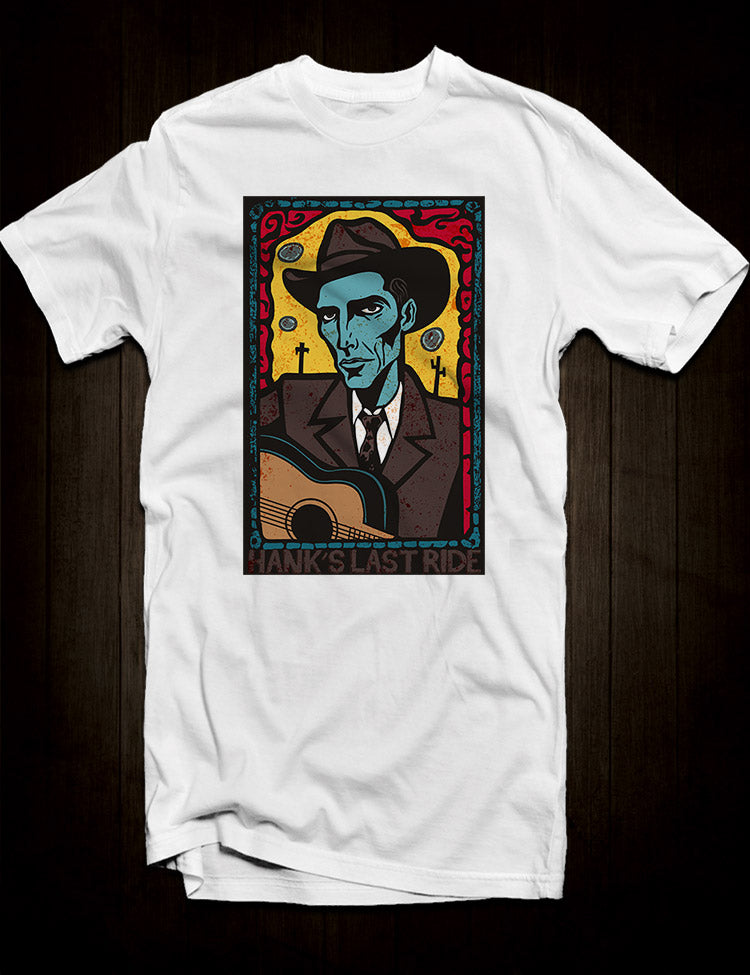 Celebrate Hank Williams with this unique folk art-inspired t-shirt