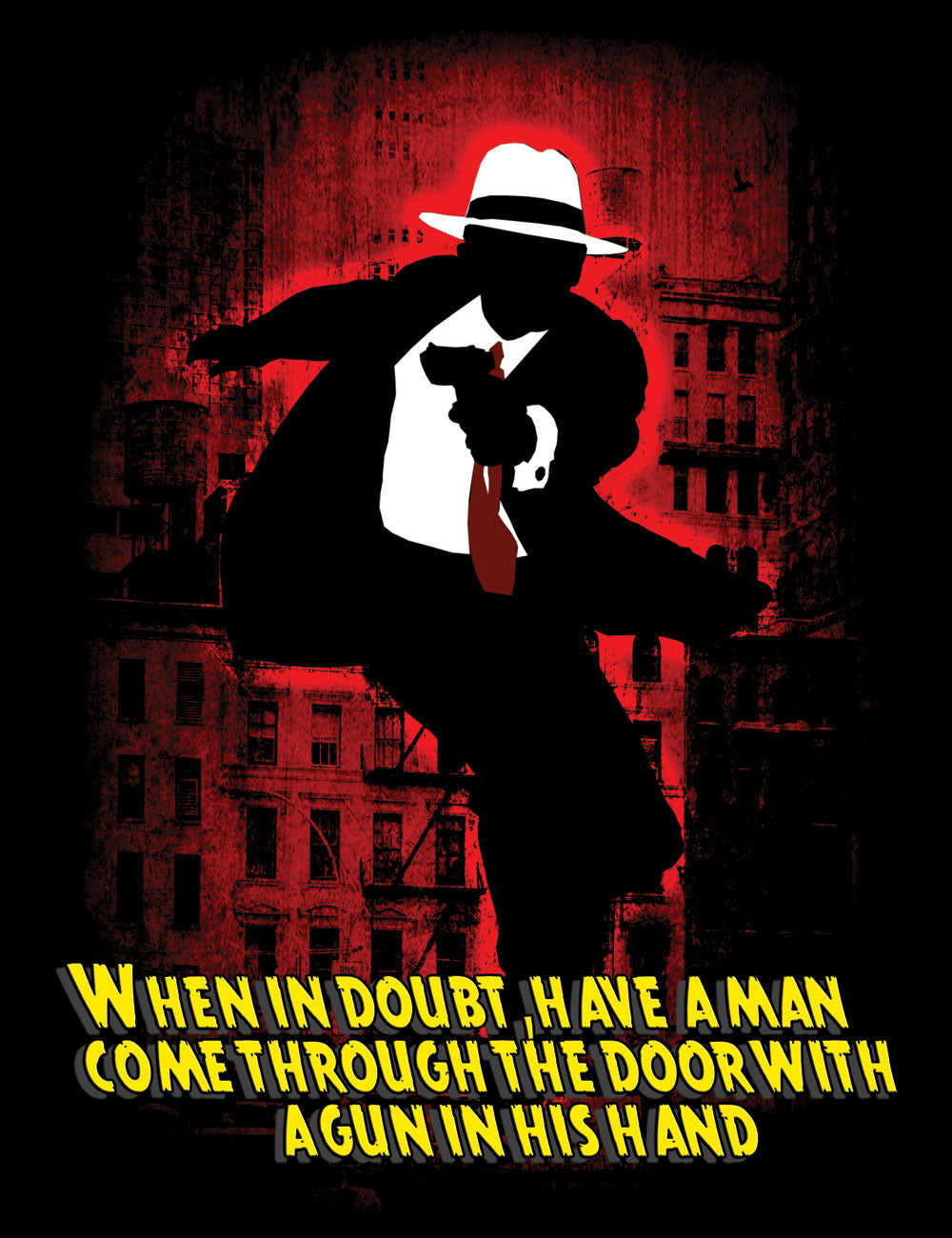 Hardboiled Noir Pulp Fiction T-Shirt For Writers